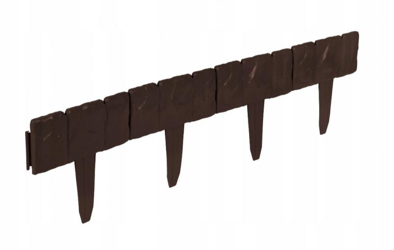 Palisada ogrodowa wysoka obrzeże border brązowy 2,4m płotek GeoBorder